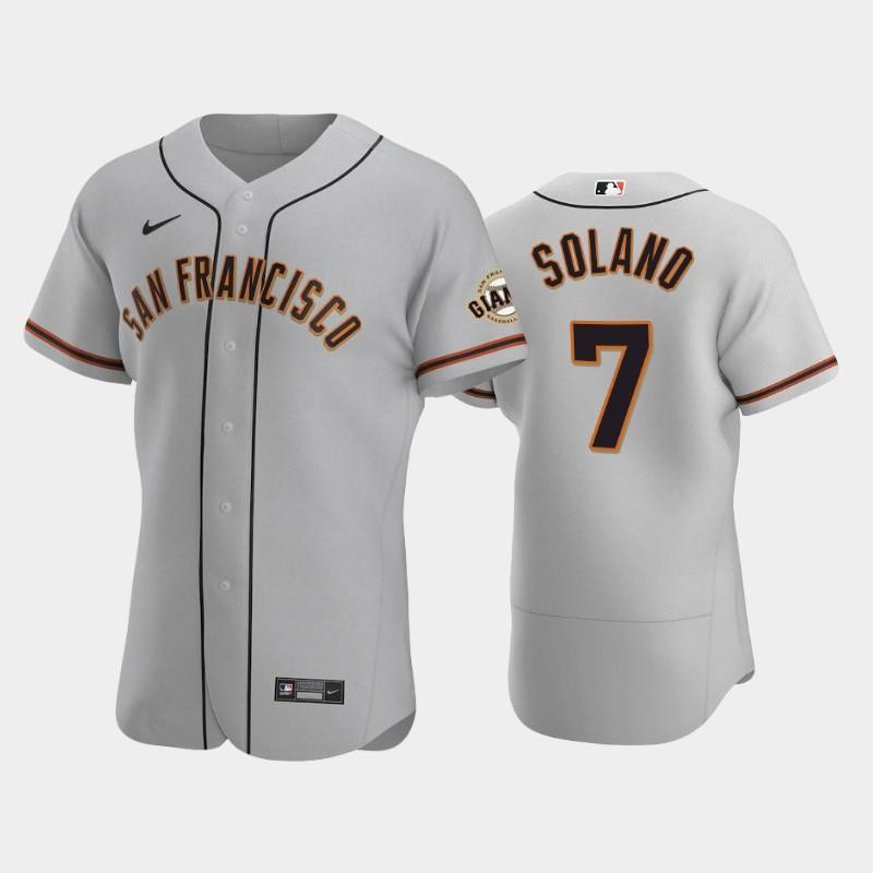 7 Donovan Solano Gray Road San Francisco Giants Jersey Jersey