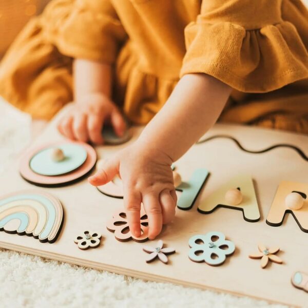 Personalized Montessori Busy Board Puzzle for Babies - Image 4