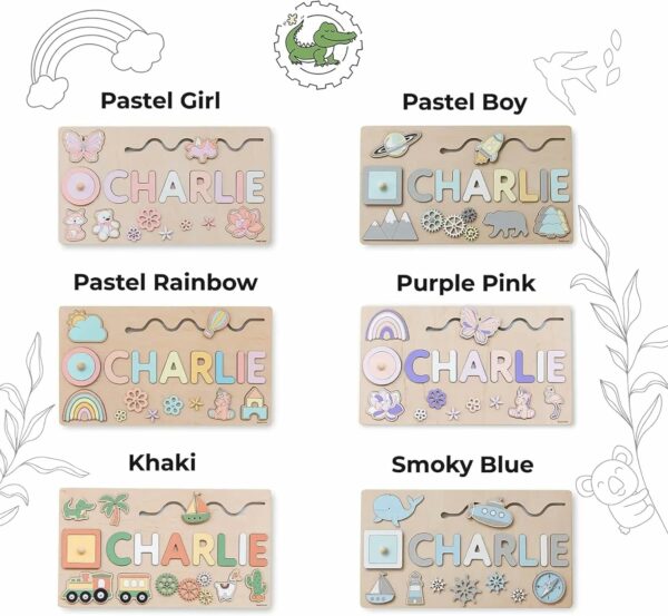 Personalized Montessori Busy Board Puzzle for Babies - Image 2