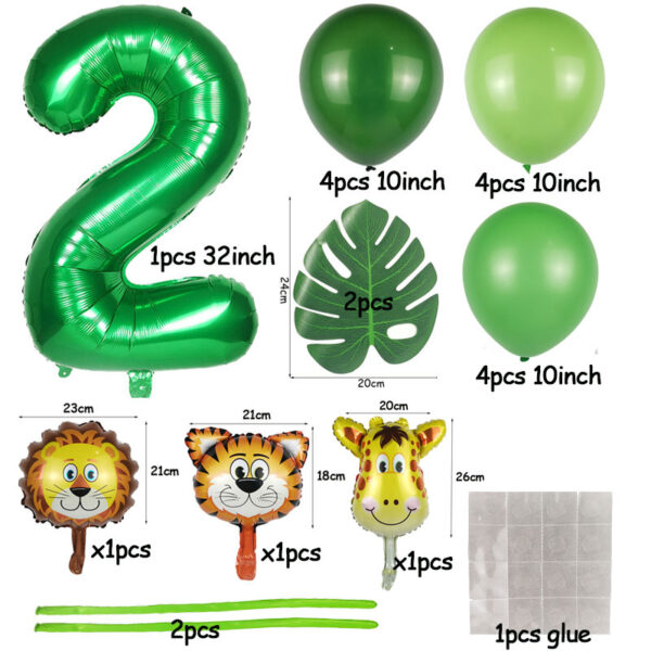 Jungle Safari Birthday Decorations Animal Disposable Tableware Forest Woodland Baby Shower Boy 1 2 3 4 5 Birthday Party Supplies - Image 5