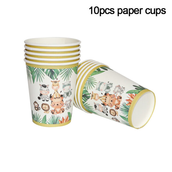 Jungle Safari Birthday Decorations Animal Disposable Tableware Forest Woodland Baby Shower Boy 1 2 3 4 5 Birthday Party Supplies - Image 11