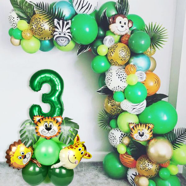 Jungle Safari Birthday Decorations Animal Disposable Tableware Forest Woodland Baby Shower Boy 1 2 3 4 5 Birthday Party Supplies - Image 4