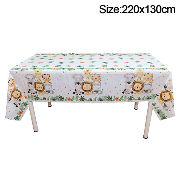 Jungle Safari Birthday Decorations Animal Disposable Tableware Forest Woodland Baby Shower Boy 1 2 3 4 5 Birthday Party Supplies - Image 7