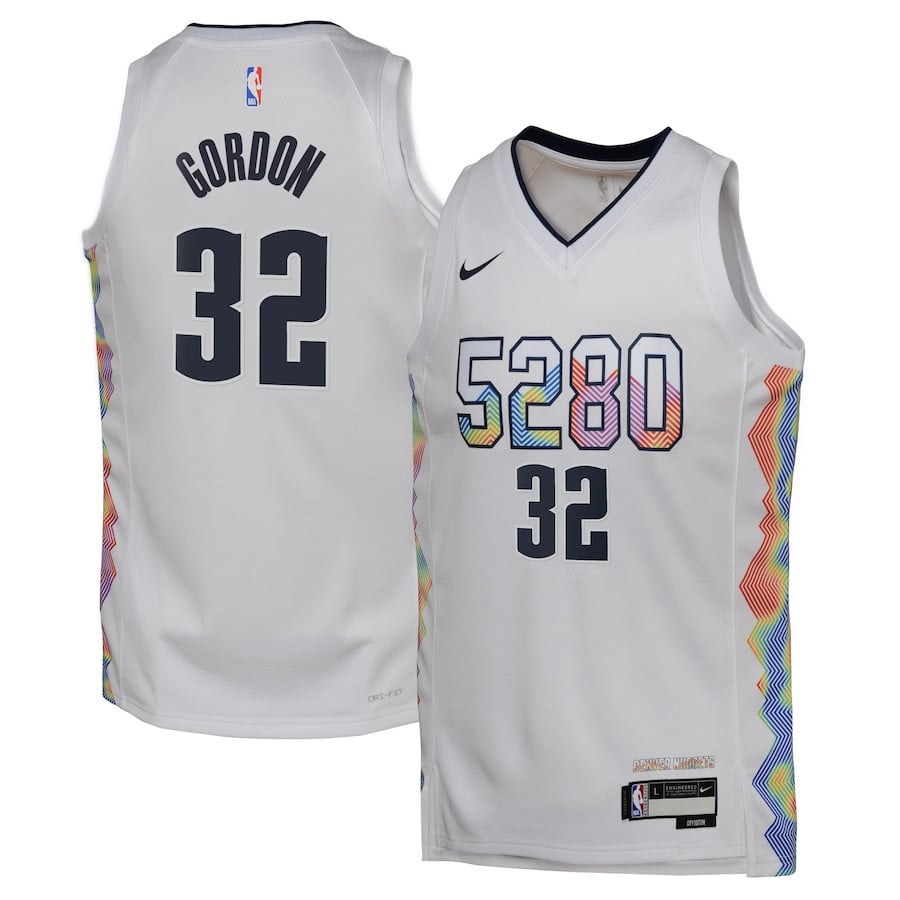 Aaron Gordon 32 Denver Nuggets 2024/25 Swingman Player YOUTH Jersey - City Edition - White - JS471
