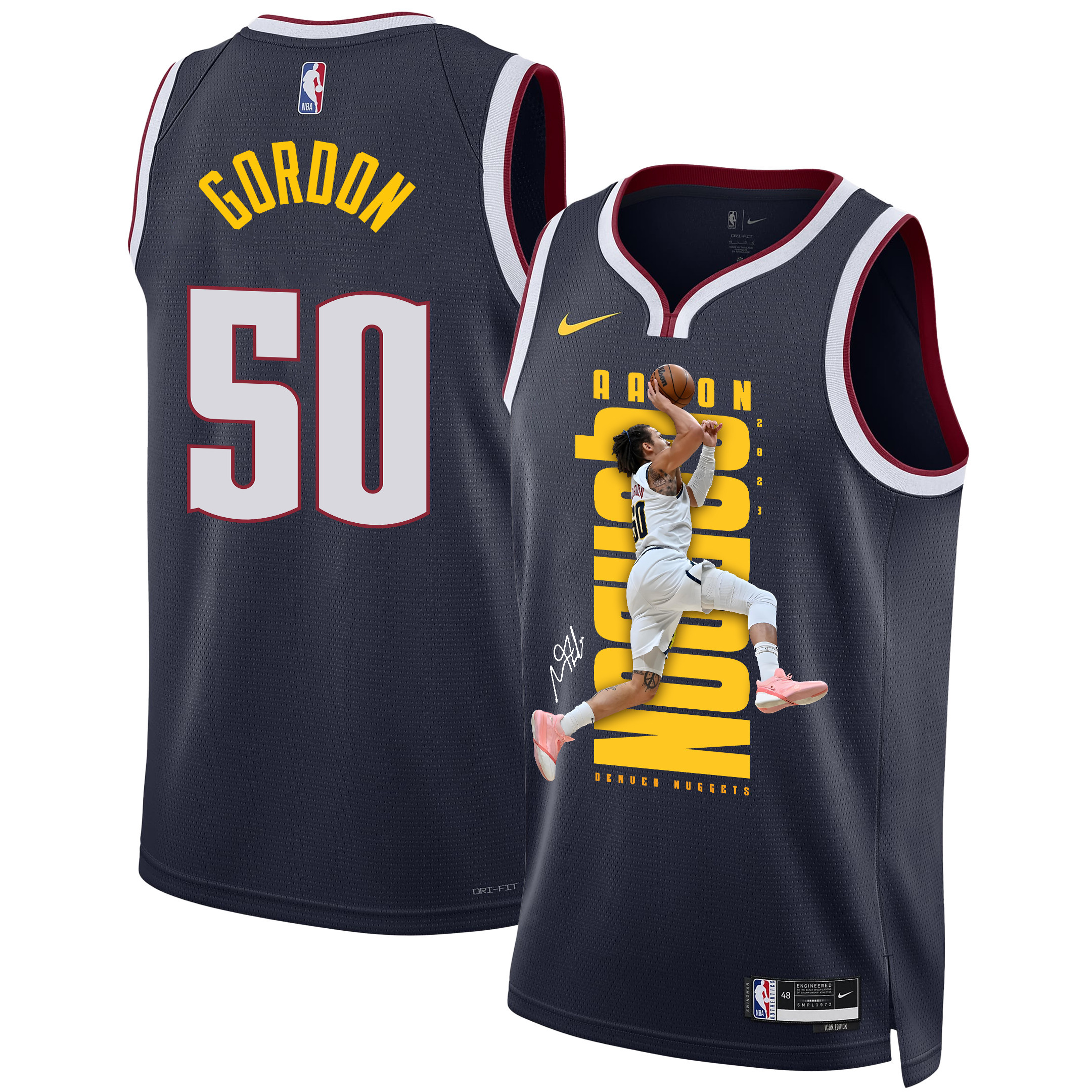 Aaron Gordon 50 Denver Nuggets Slamming Skills 2023 NBA Champions Swingman Jersey - Black - JS499