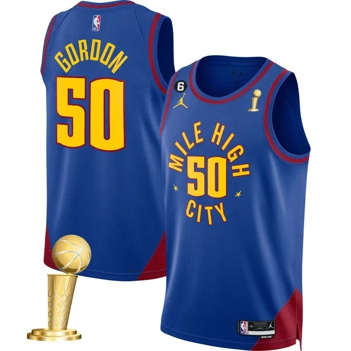 Aaron Gordon Jersey Denver Nuggets Champions Patch Mile High Player Swingman Jersey Merch
