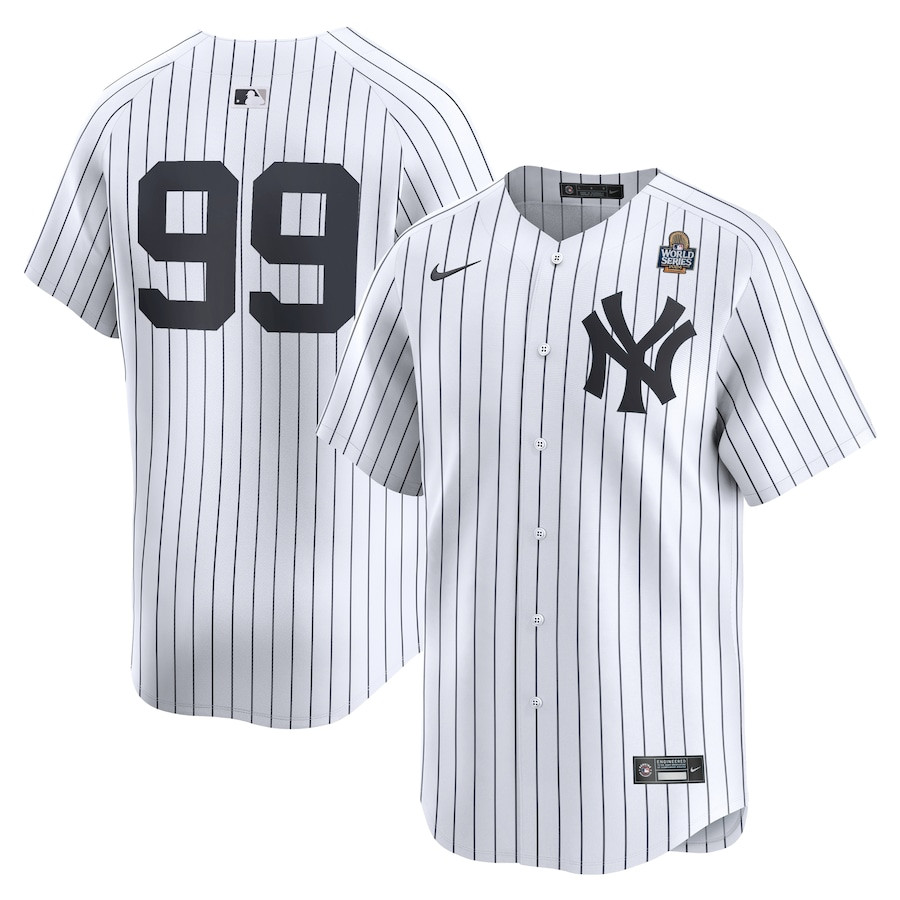 Aaron Judge 99 New York Yankees 2024 World Series Home Limited Men Jersey - White