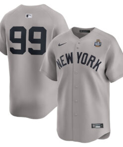 Aaron Judge 99 New York Yankees 2024 World Series Limited Player Men Jersey - Gray