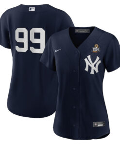 Aaron Judge 99 New York Yankees Women's 2024 World Series Player Jersey - Navy