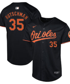 Adley Rutschman 35 Baltimore Orioles Alternate Limited YOUTH Jersey - Black