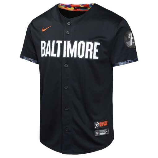 Adley Rutschman 35 Baltimore Orioles City Connect Limited YOUTH Jersey - Black - Image 2