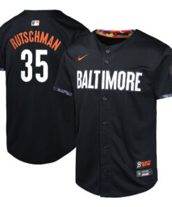 Adley Rutschman 35 Baltimore Orioles City Connect Limited YOUTH Jersey - Black