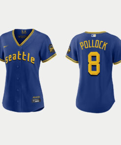 AJ Pollock 8 Seattle Mariners 2023 City Connect Game Jersey - Women's Royal