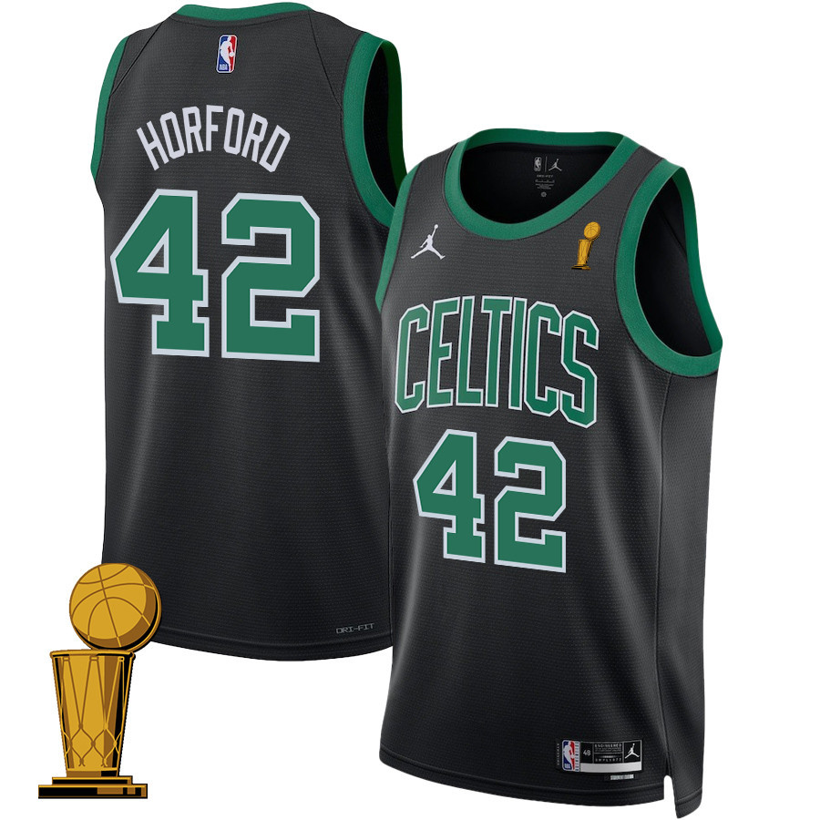 Al Horford 42 Boston Celtics 2024 FINALS CHAMPIONS Swingman Jersey - Statement Edition - Black - JS984