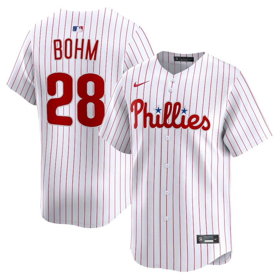 Alec Bohm 28 Philadelphia Phillies Home Limited Player Men Jersey - White