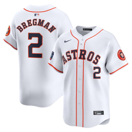 Alex Bregman 2 Houston Astros 2024 MLB World Tour Mexico City Series Home Limited Jersey - White