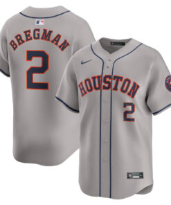 Alex Bregman 2 Houston Astros Away Limited Player Men Jersey - Gray