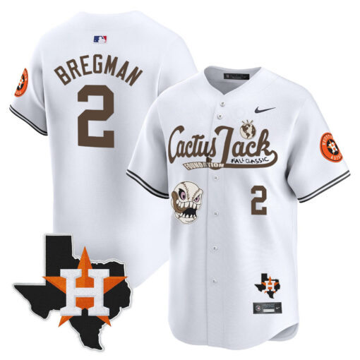 Alex Bregman 2 Houston Astros Cactus Jack Foundation Fall Classic Limited Jersey - Men - Image 5
