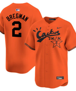 Alex Bregman 2 Houston Astros Cactus Jack Men Jersey - Orange