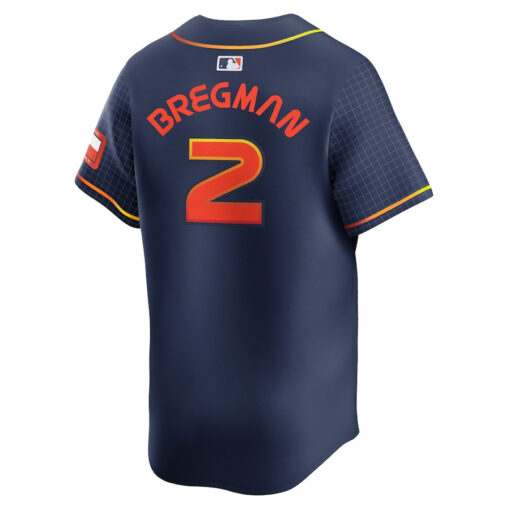 Alex Bregman 2 Houston Astros City Connect Limited Men Jersey - Navy - Image 3