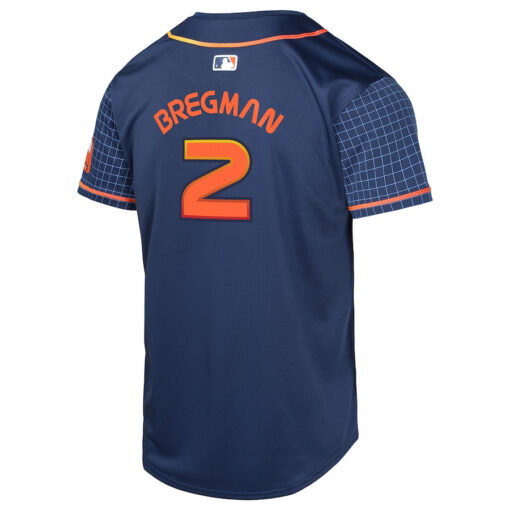 Alex Bregman 2 Houston Astros City Connect Limited YOUTH Jersey - Navy - Image 3