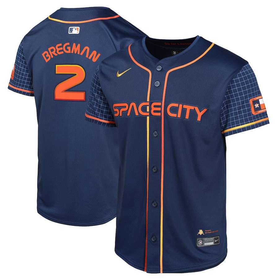 Alex Bregman 2 Houston Astros City Connect Limited YOUTH Jersey - Navy