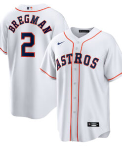 Alex Bregman 2 Houston Astros Home Men Jersey - White