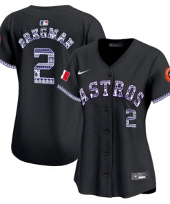 Alex Bregman 2 Houston Astros Mexico Women Jersey - Black