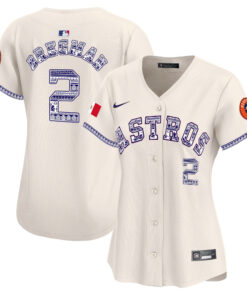Alex Bregman 2 Houston Astros Mexico Women Jersey - Cream