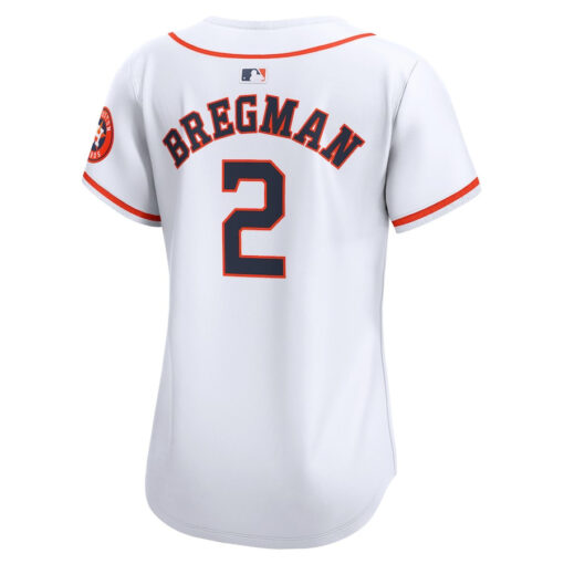 Alex Bregman 2 Houston Astros Women Home Limited Player Jersey - White - Image 3