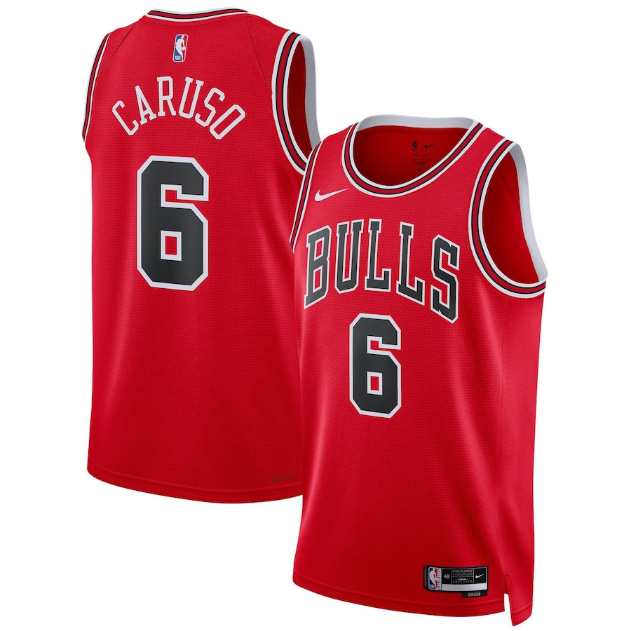 Alex Caruso 6 Chicago Bulls Unisex Swingman Jersey - Icon Edition - Red - JS836