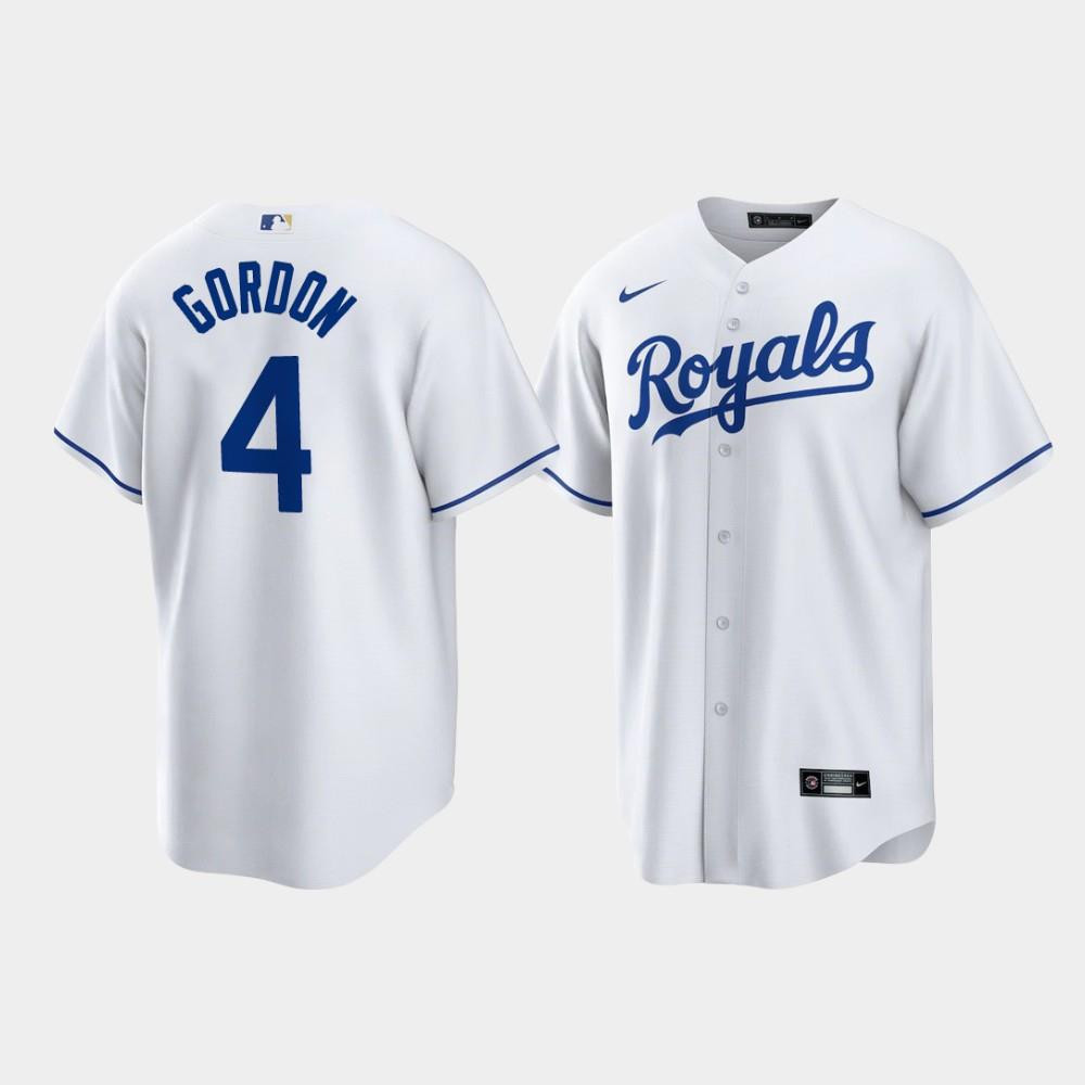 Alex Gordon 4 Kansas City Royals White Home Player Jersey Jersey