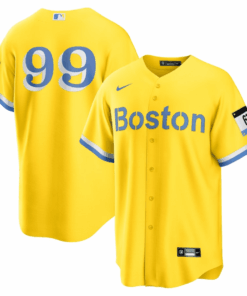 Alex Verdugo 99 Boston Red Sox City Connect Jersey - Gold/Light Blue