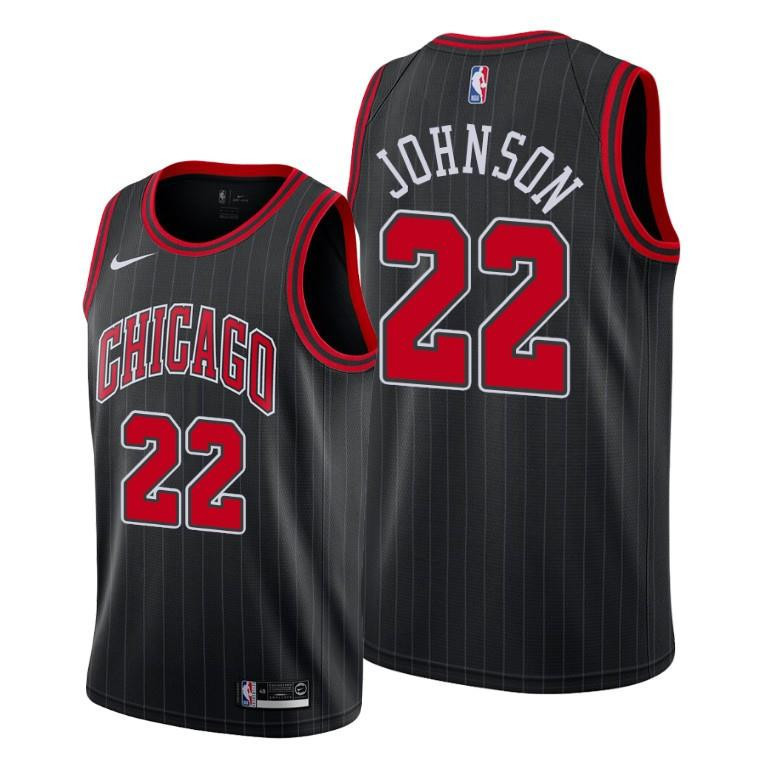 Alize Johnson Chicago Bulls Black Statement Edition Jersey 24 - Men Jersey - JS621