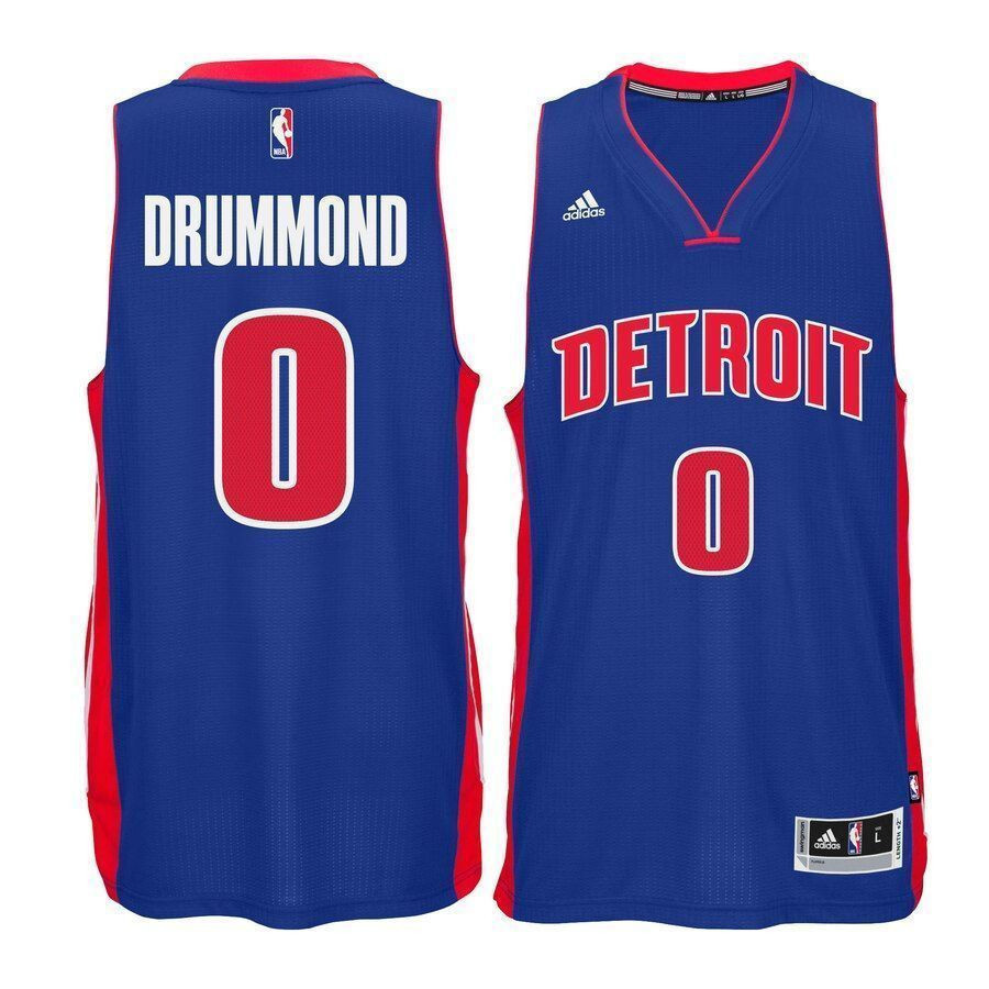 Andre Drummond Detroit Pistons Swingman Climacool Jersey - Blue - JS573