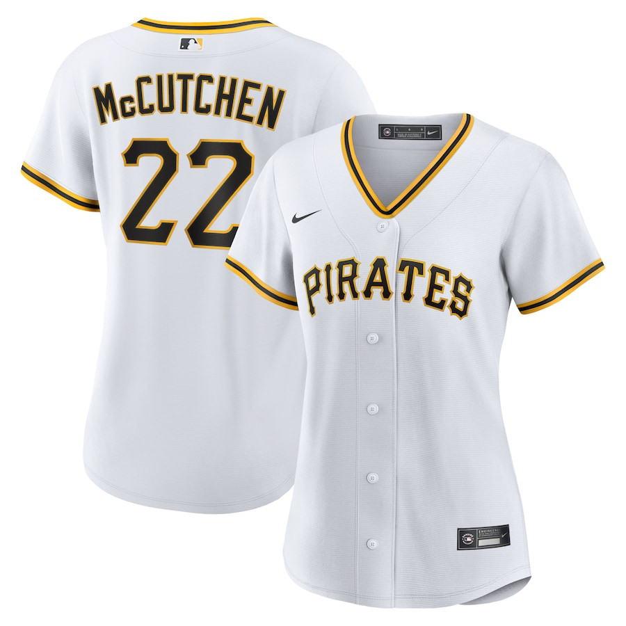 Andrew McCutchen 22 Pittsburgh Pirates Home Player Women Jersey - White
