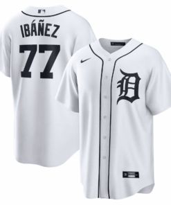 Andy IbÃ¡Ã±ez 77 Detroit Tigers Home Men Jersey - White