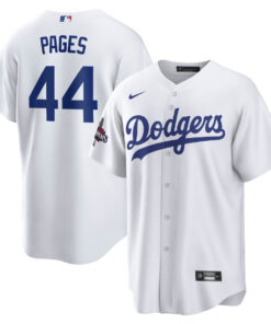 Andy Pages 44 Los Angeles Dodgers 2024 World Series Champions Home Men Player Jersey - White