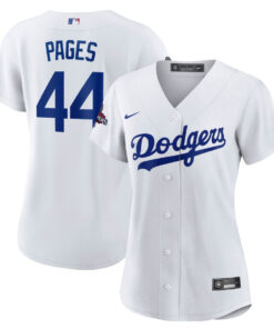Andy Pages 44 Los Angeles Dodgers Women's 2024 World Series Champions Home Player Jersey - White