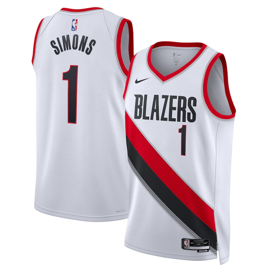 Anfernee Simons 1 Portland Trail Blazers Unisex Swingman Jersey - Association Edition - White - JS738
