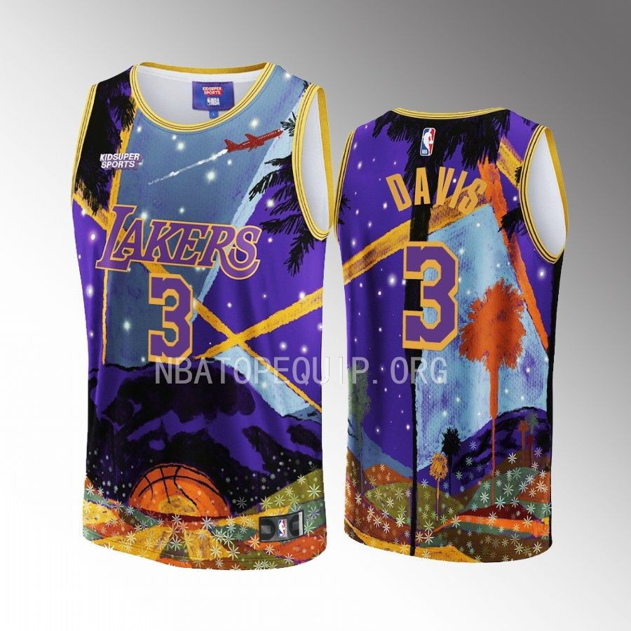Anthony Davis 3 Los Angeles Lakers NBA & KidSuper Studios Unisex Hometown Jersey - JS486