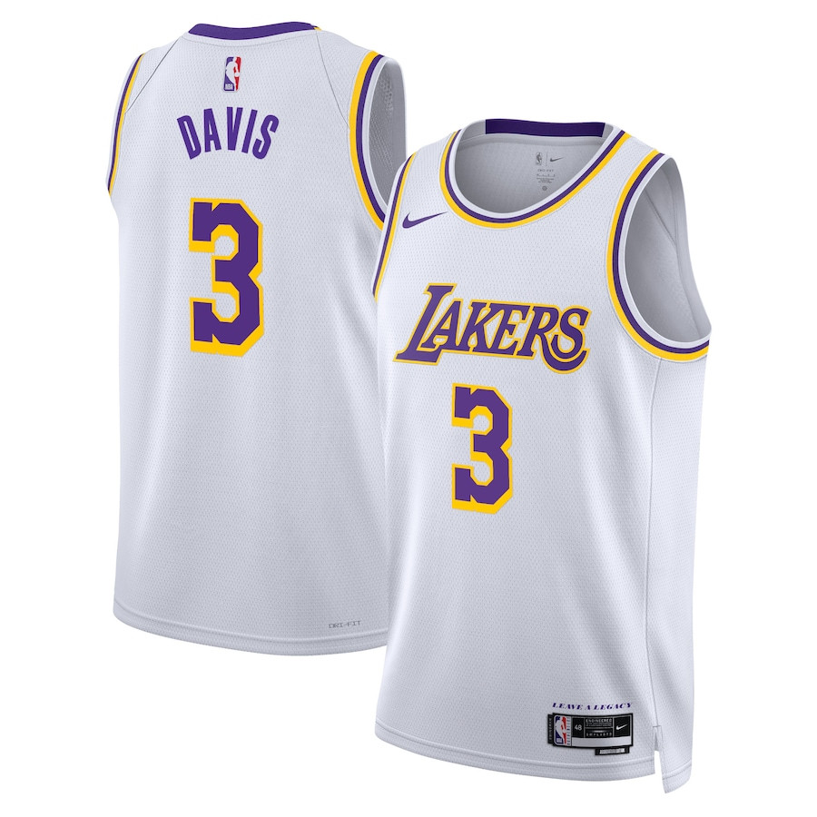 Anthony Davis 3 Los Angeles Lakers Unisex Swingman Jersey - Association Edition - White - JS490