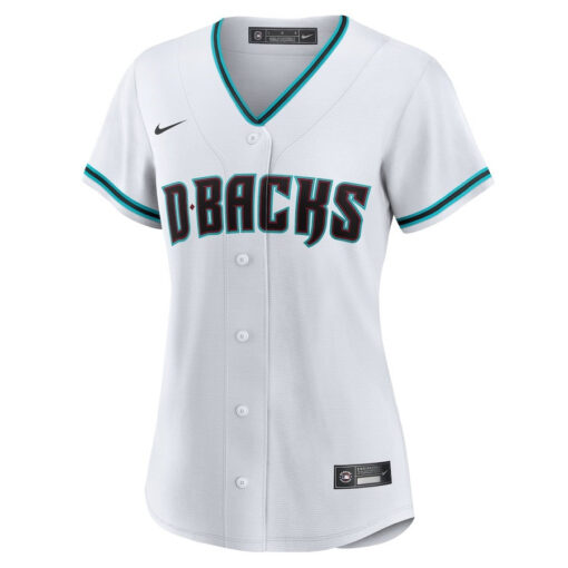 Arizona Diamondbacks Women's Home Custom Jersey - White - Image 2