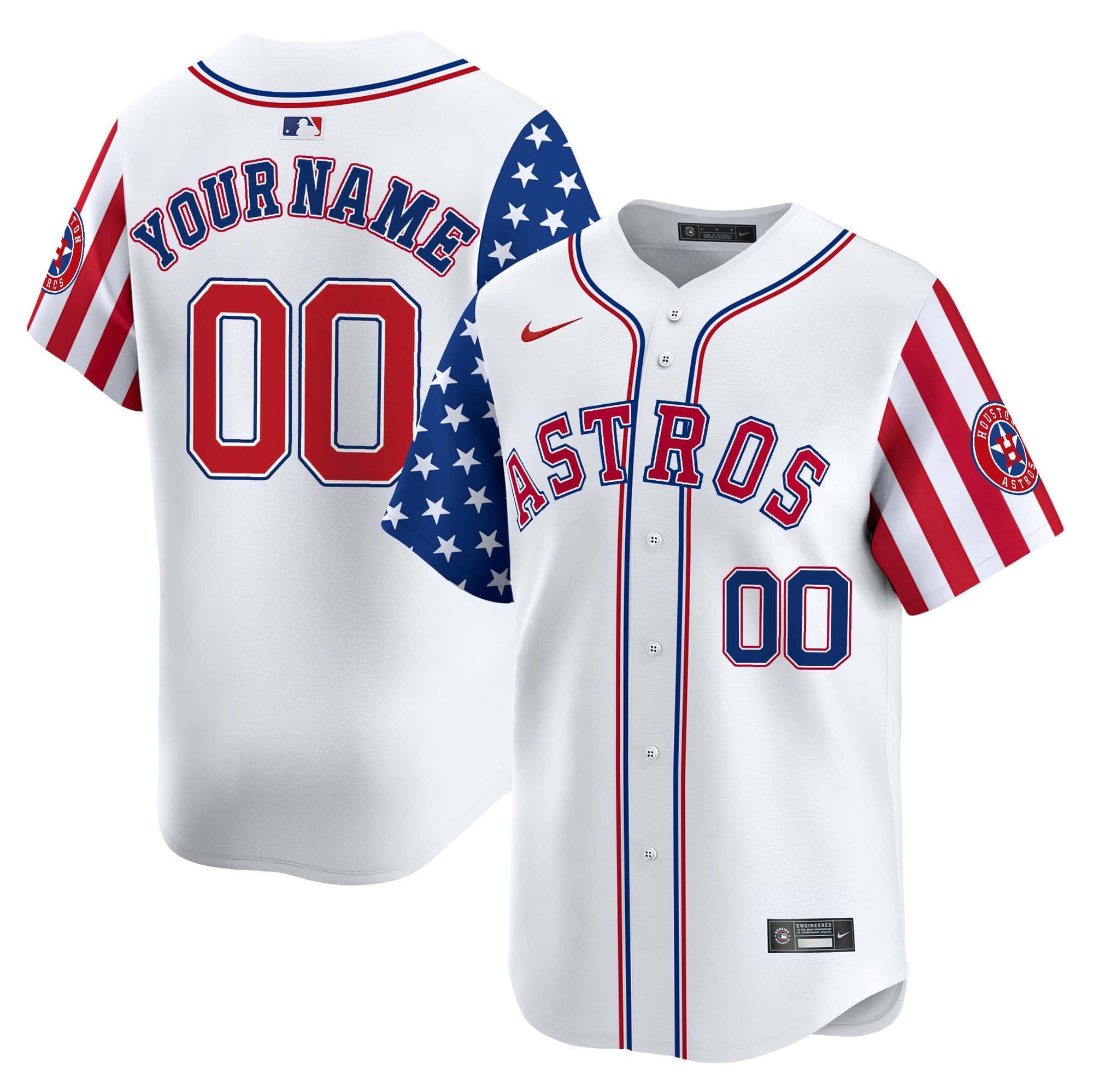 Astros 2024 Independence Day Vapor Premier Limited Custom Jersey
