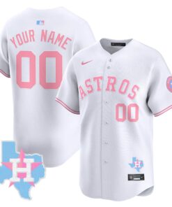 Astros Bubblegum Pink Vapor Premier Limited Custom Jersey