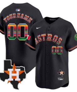 Astros Mexico Texas Patch Vapor Premier Limited Custom Jersey