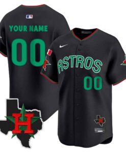 Astros Mexico Texas Patch Vapor Premier Limited Custom Jersey V3