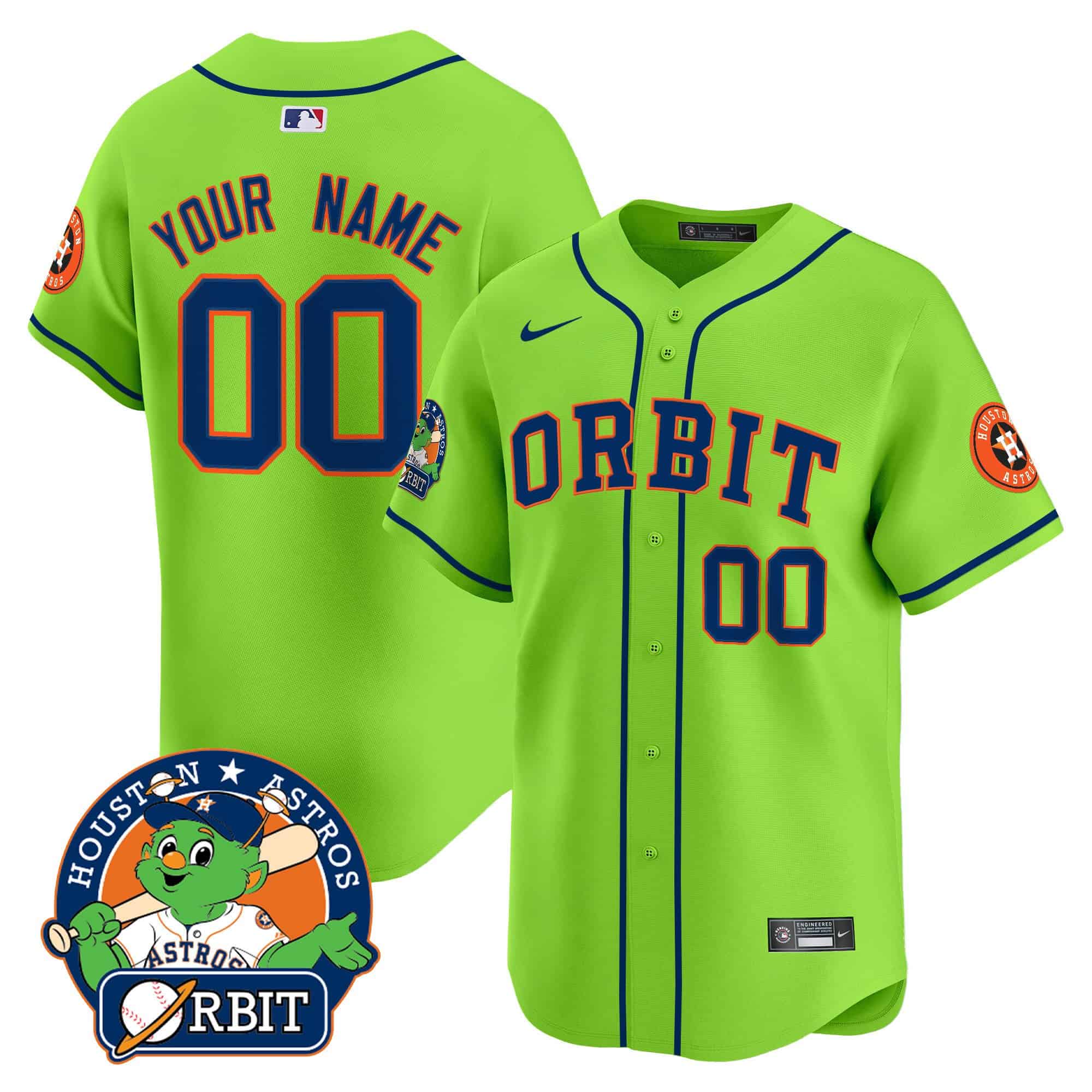 Astros Orbit Patch Vapor Premier Limited Custom Jersey