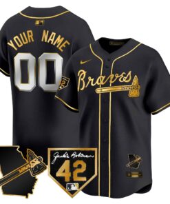 Atlanta Braves 2024 Robinson & Georgia Patch Vapor Premier Limited Custom Jersey