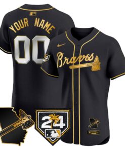 Atlanta Braves 2024 Spring Training & Georgia Patch Vapor Premier Elite Custom Jersey
